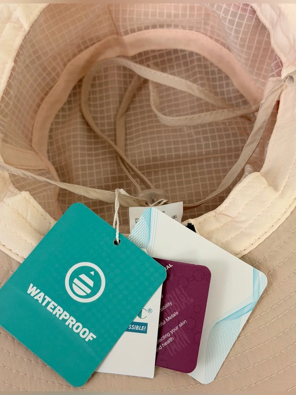 Peach Women's Foldable Wide-Brim Sun protection Hat - UPF 50+ Waterproof NWT